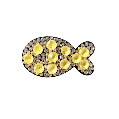 Original Design Fish BB Clips Hairpin For Women With Rhinestones In Purple