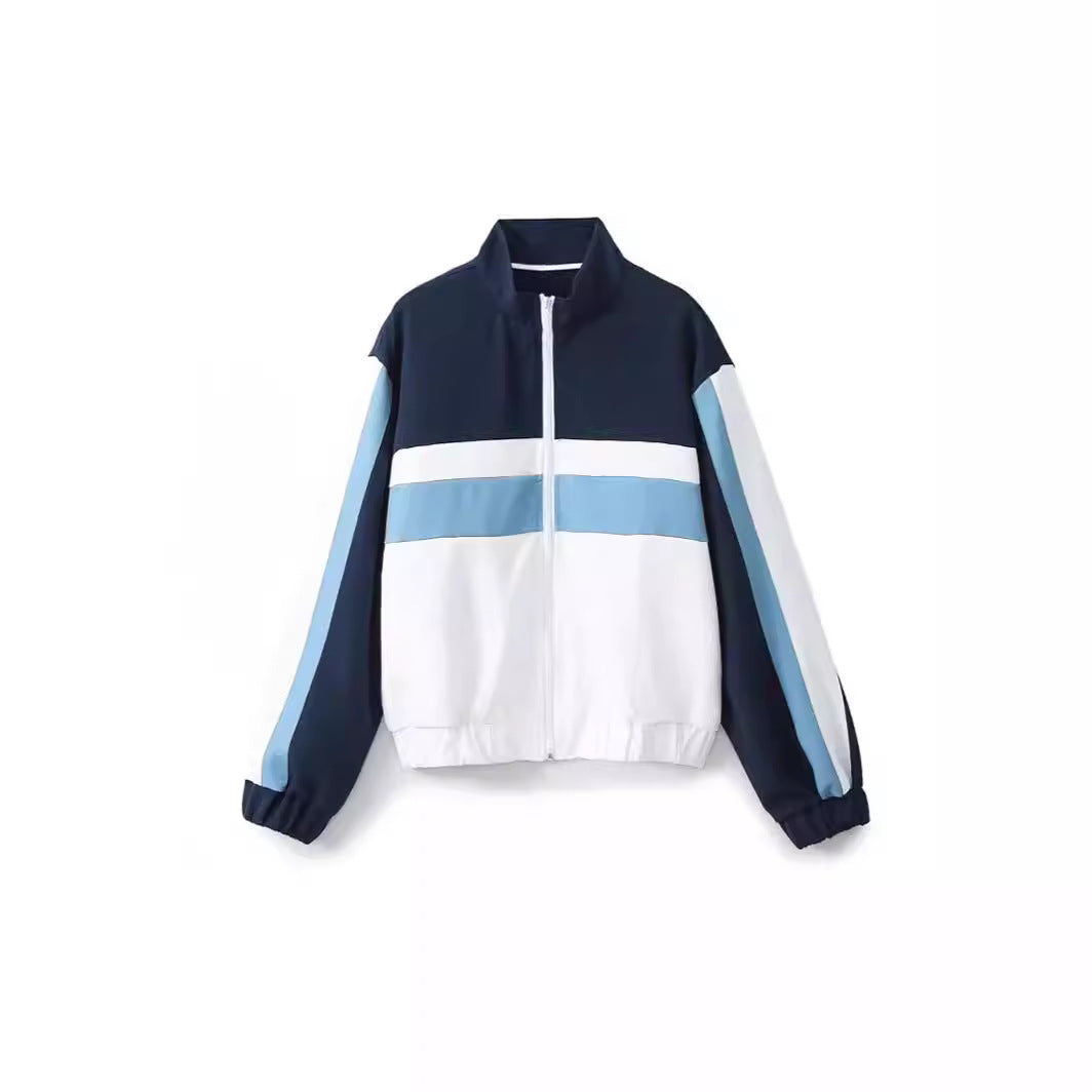 Stripe Jogging Pants 2 Pieces Set With Side Stripe Detail, Casual Streetwear Pant Co-ord Set In Elastane