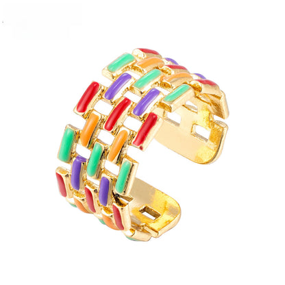 Rainbow Metal Jewelry Accessories In Gold Featuring Electroplated Craftsmanship