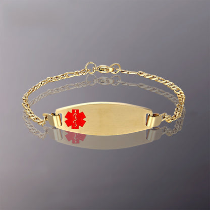 Quadrilateral ID Bracelet In Stainless Steel With Titanium Steel Chain, Unisex Design, Steel Color