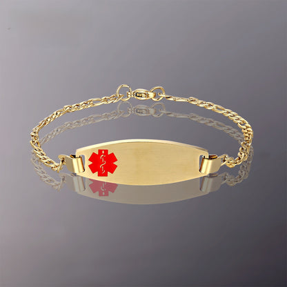 Quadrilateral ID Bracelet In Stainless Steel With Titanium Steel Chain, Unisex Design, Steel Color