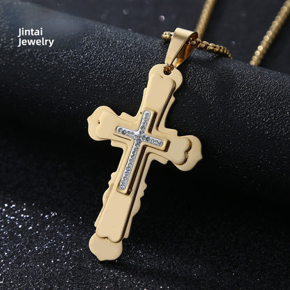 Polished 304 Stainless Steel Quadrilateral Pendant For Men In Steel Color, Perfect For Summer