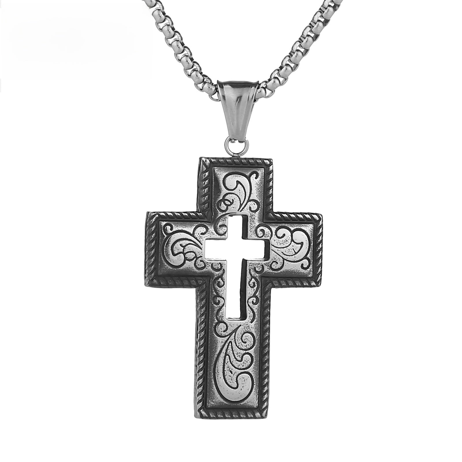 Retro Men's Pearl Pendant Made Of Durable 304 Stainless Steel Jewelry