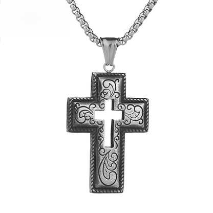 Retro Men's Pearl Pendant Made Of Durable 304 Stainless Steel Jewelry