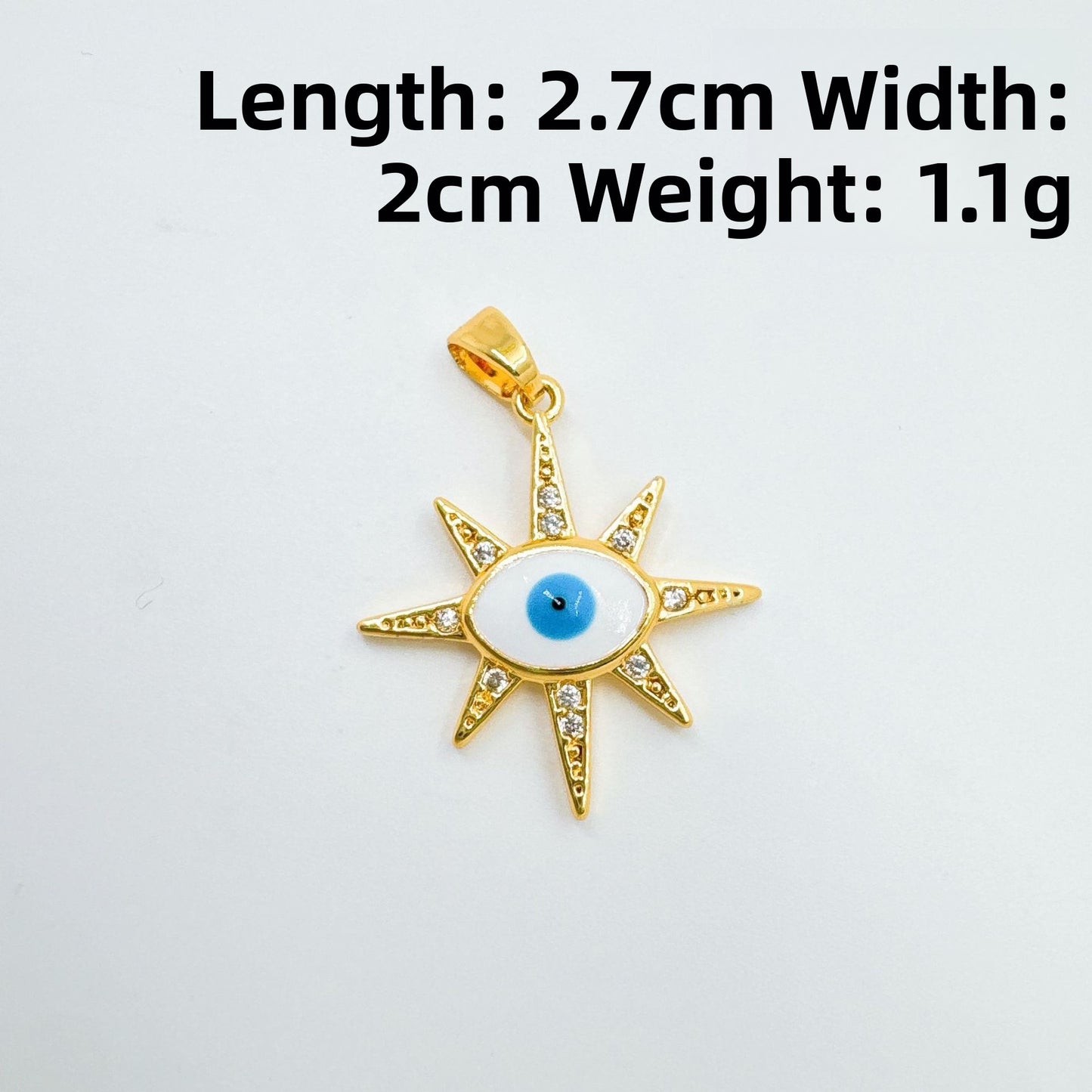 Devil's Eye Copper Pendant For Women In Blue, Perfect For Summer Wear