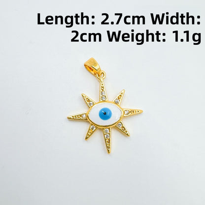 Devil's Eye Copper Pendant For Women In Blue, Perfect For Summer Wear