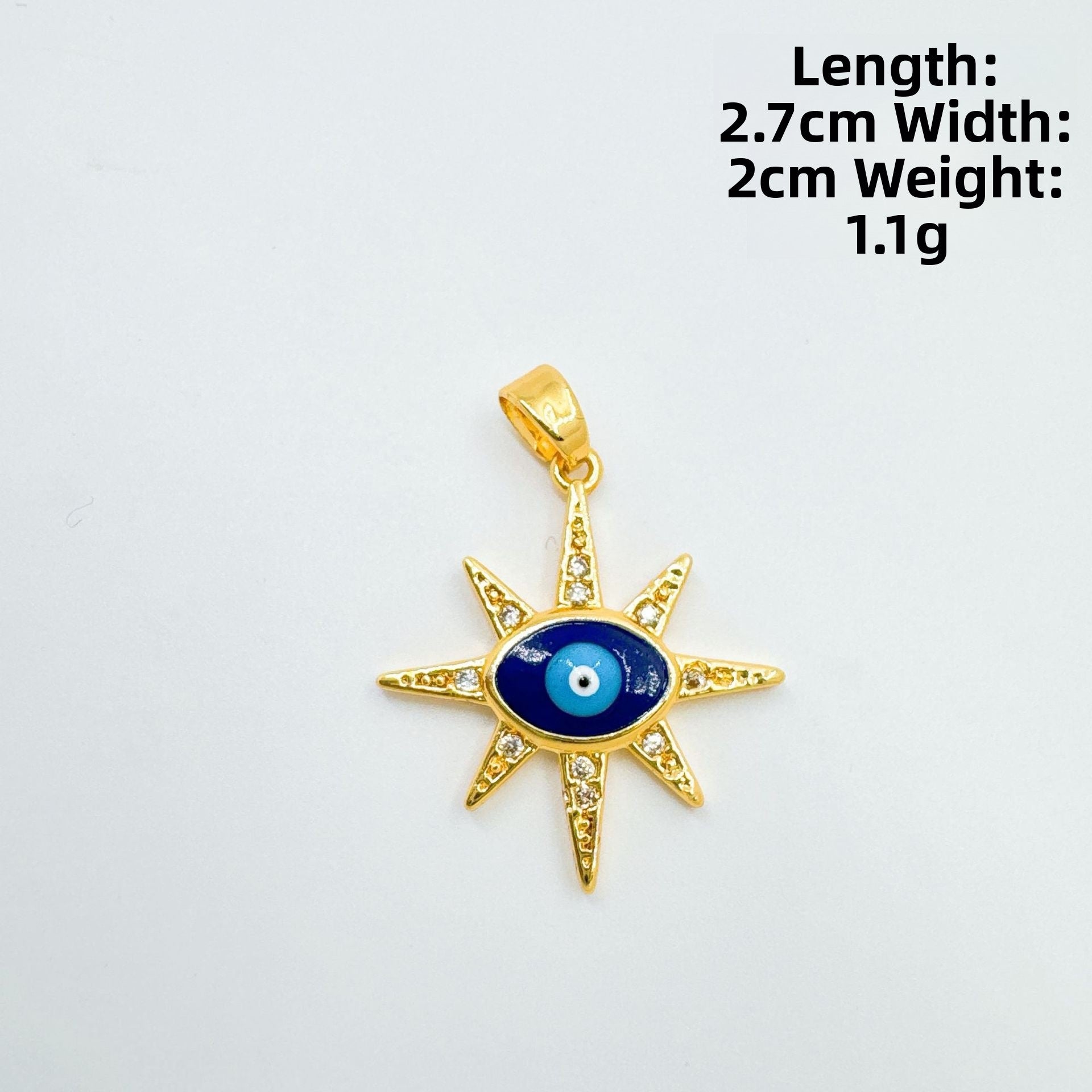 Devil's Eye Copper Pendant For Women In Blue, Perfect For Summer Wear