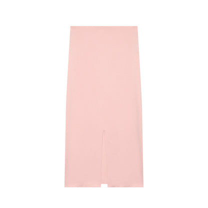 Streetwear Skirt Co-ord Set With Folds, Short Sleeve Polyester, 2 Pieces Set For Spring