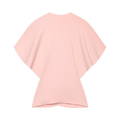 Streetwear Skirt Co-ord Set With Folds, Short Sleeve Polyester, 2 Pieces Set For Spring