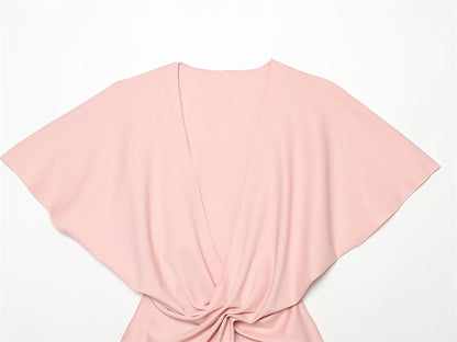 Streetwear Skirt Co-ord Set With Folds, Short Sleeve Polyester, 2 Pieces Set For Spring