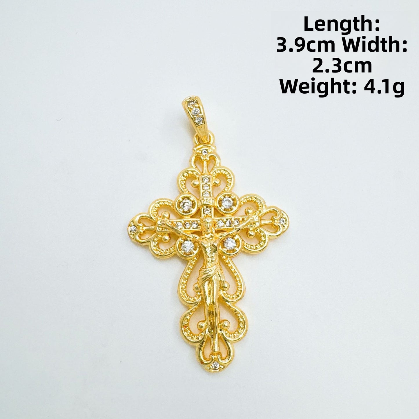 Vintage Style Cross Pendant Necklace For Women With 18K Real Gold Plated Copper Pendant And Cable Chain