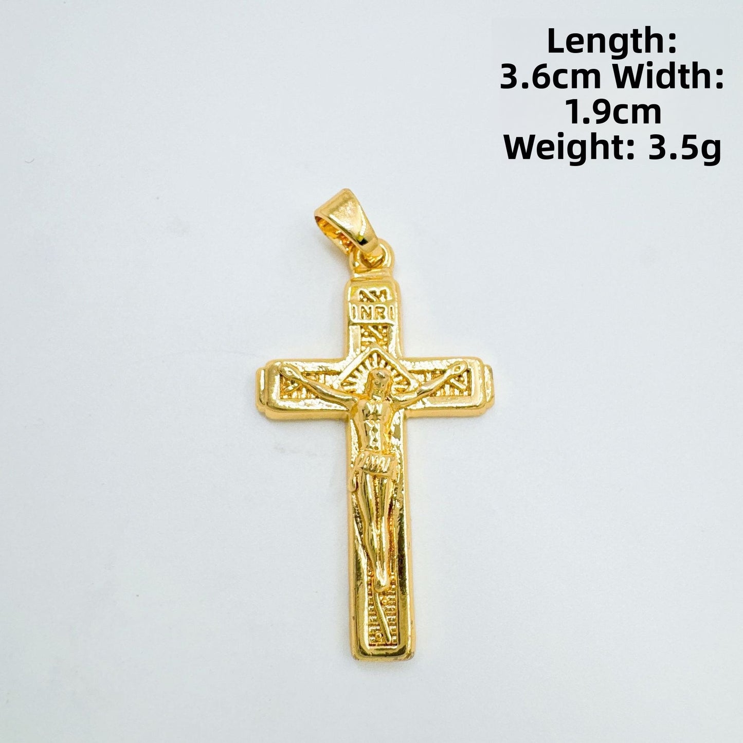 Vintage Style Cross Pendant Necklace For Women With 18K Real Gold Plated Copper Pendant And Cable Chain
