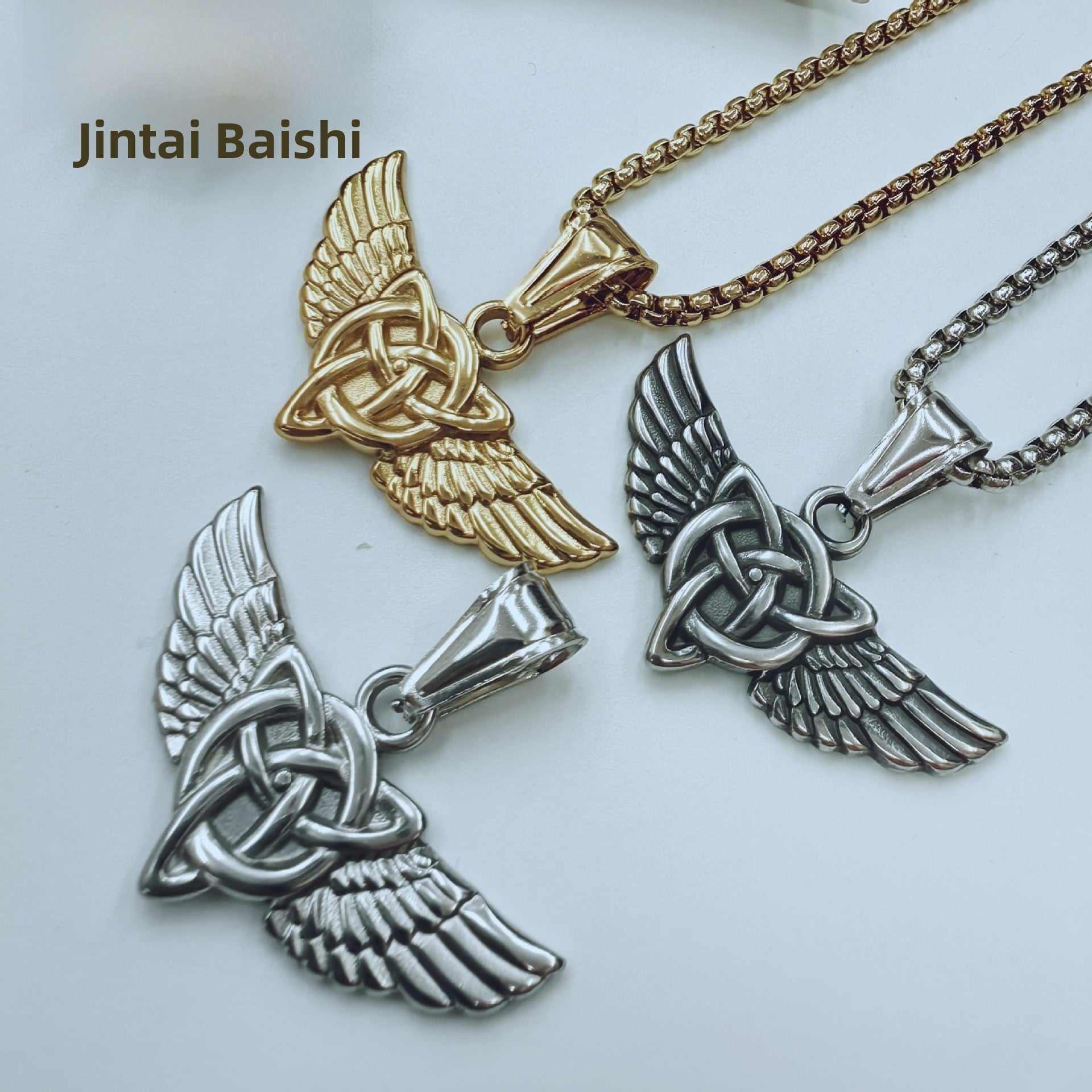 Polished Titanium Steel Animal Pendant For Men In Steel Color, Perfect For Summer Wear