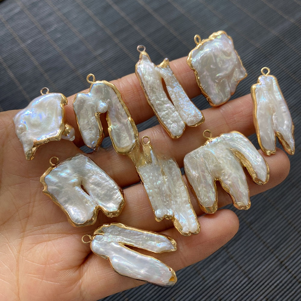 Natural Freshwater Pearl Pendant Featuring Electroplated Craftsmanship In Jewelry Accessories