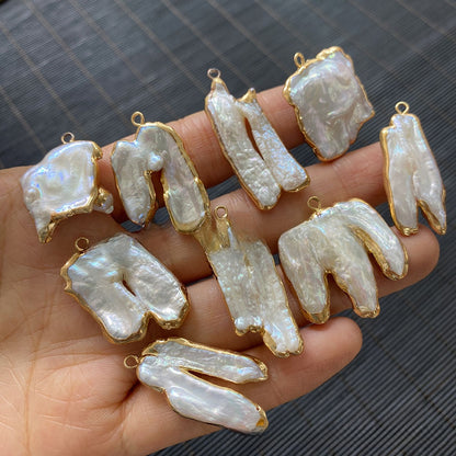 Natural Freshwater Pearl Pendant Featuring Electroplated Craftsmanship In Jewelry Accessories