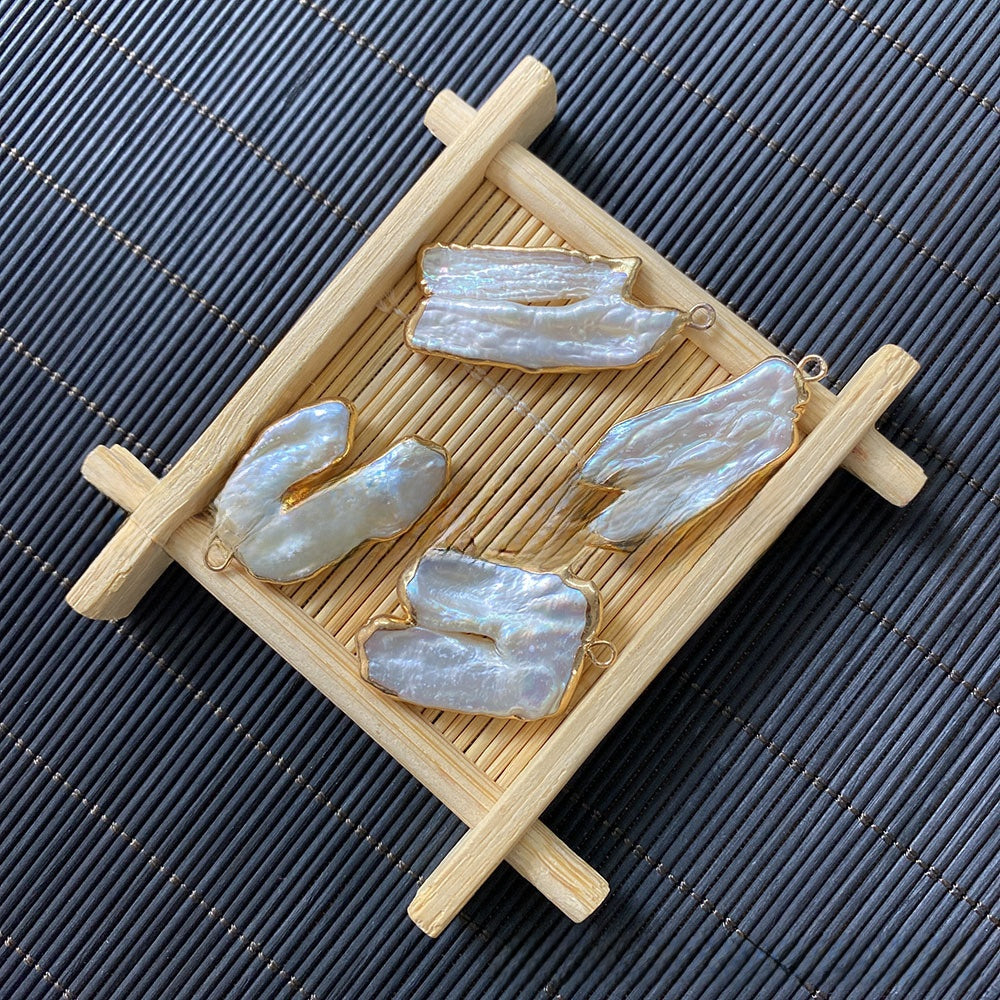 Natural Freshwater Pearl Pendant Featuring Electroplated Craftsmanship In Jewelry Accessories