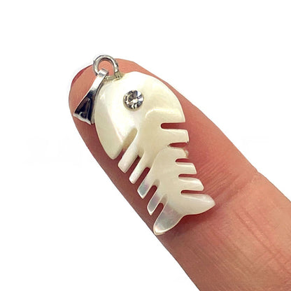 Natural Shell Pendant In Marine Style, Polished For Jewelry Making