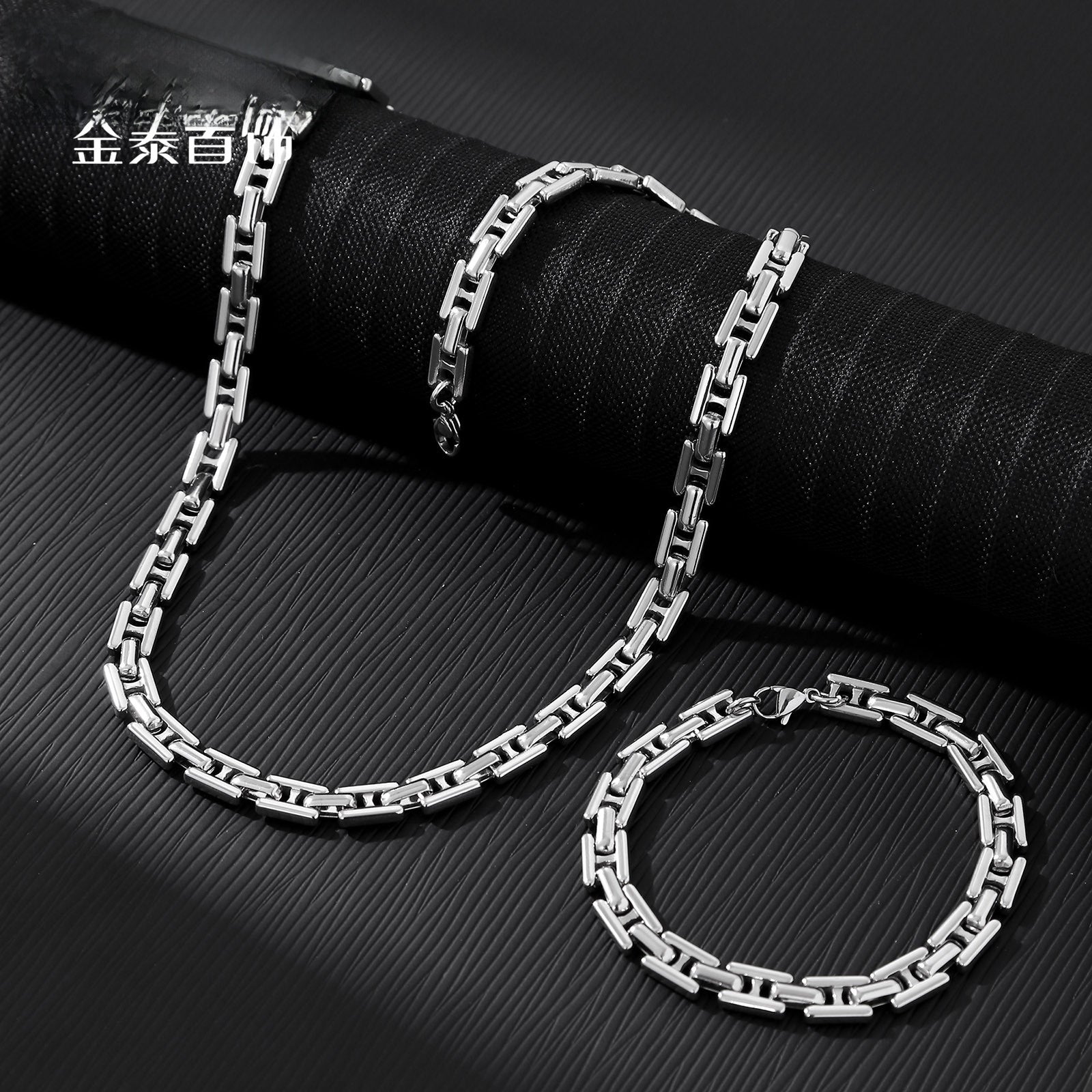 U Shape Necklace In Steel Color Featuring 304 Stainless Steel Pendant With Titanium Steel Chain And Electroplated Finish, Unisex