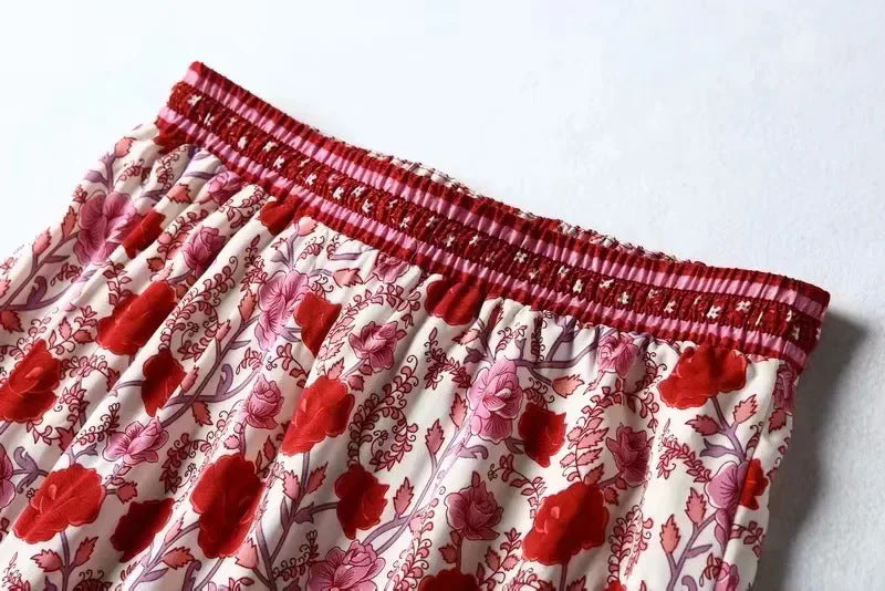 Streetwear Printing Skirt In Artificial Cotton For Spring Featuring Embroidery Craftsmanship