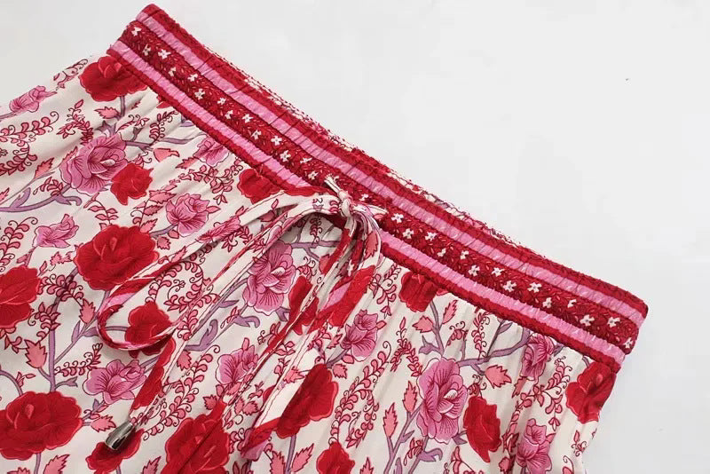 Streetwear Printing Skirt In Artificial Cotton For Spring Featuring Embroidery Craftsmanship