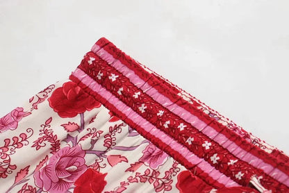 Streetwear Printing Skirt In Artificial Cotton For Spring Featuring Embroidery Craftsmanship