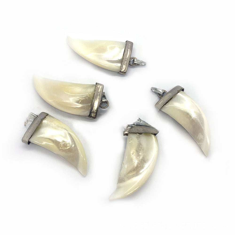 Natural Shell Pendant With Polished Finish Showcasing Marine Style