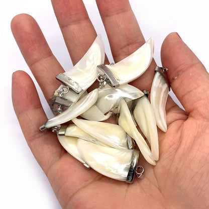 Natural Shell Pendant With Polished Finish Showcasing Marine Style