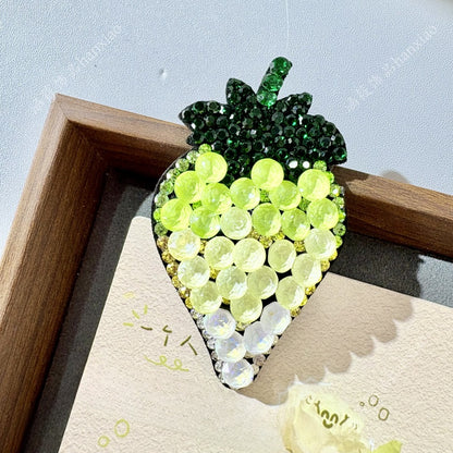 Original Design Strawberry Hairpin For Women With Rhinestones In Natural Pink