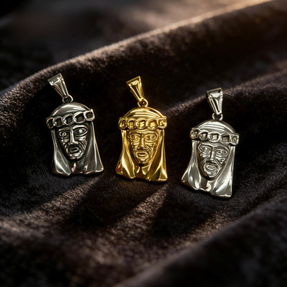 Men's Ethnic Style Quadrilateral Pendant Featuring Titanium Steel With PVD Coated Gold Plating And Artificial Pearl Inlay
