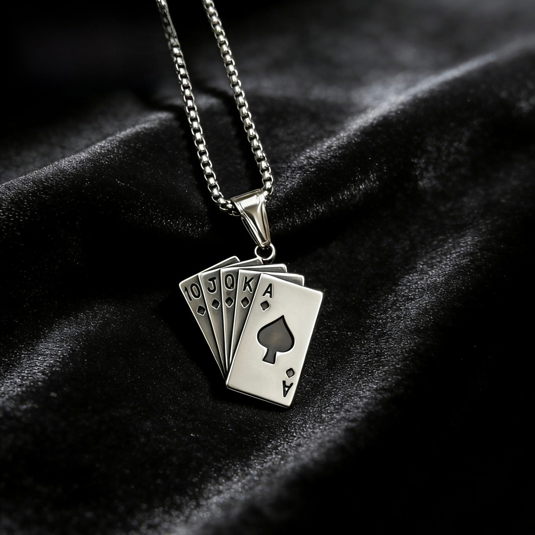 Vintage Style Men's Quadrilateral Pendant In Steel Color, Made Of Titanium Steel With PVD Coated Gold Plating Process