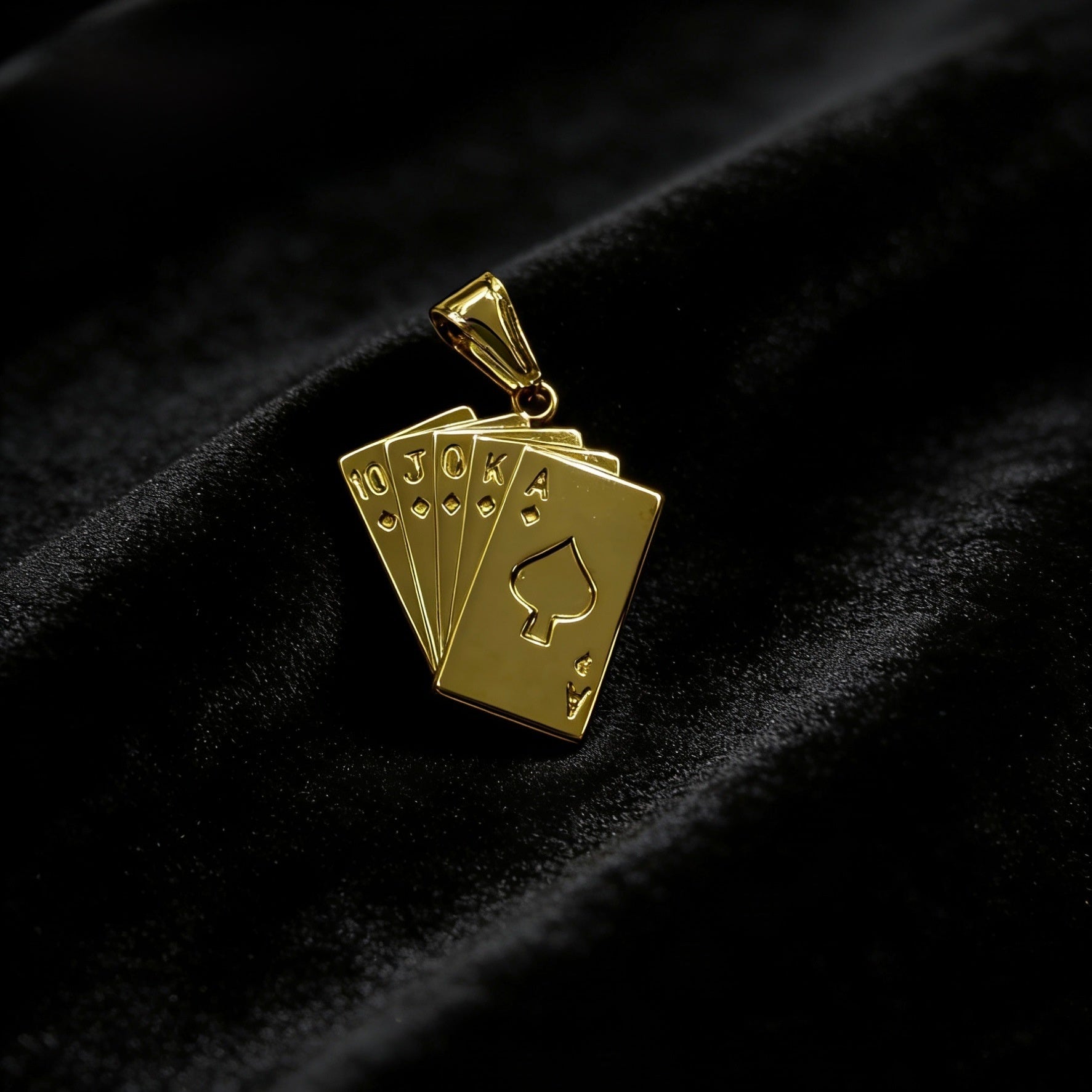 Vintage Style Men's Quadrilateral Pendant In Steel Color, Made Of Titanium Steel With PVD Coated Gold Plating Process