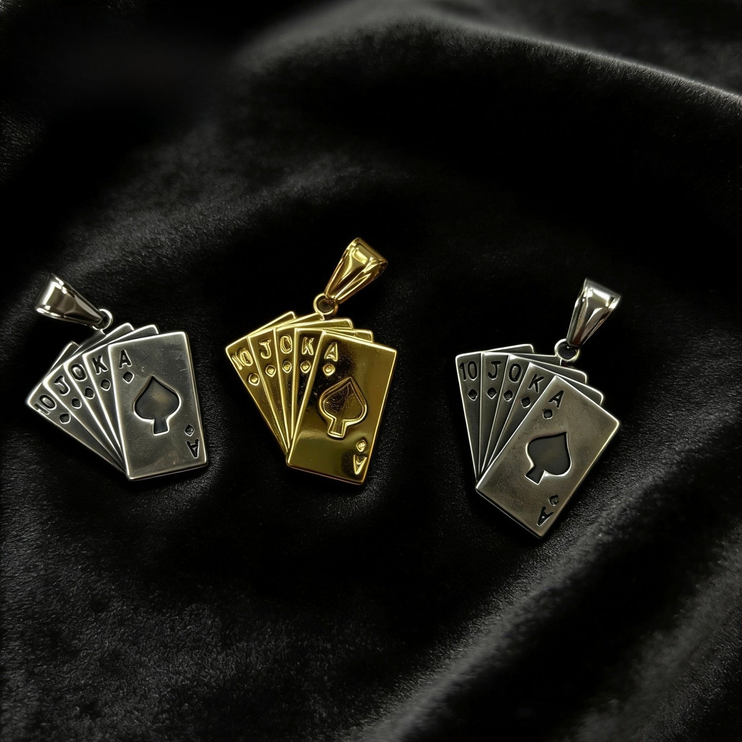 Vintage Style Men's Quadrilateral Pendant In Steel Color, Made Of Titanium Steel With PVD Coated Gold Plating Process