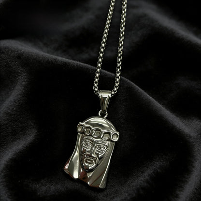 Men's Ethnic Style Quadrilateral Pendant Featuring Titanium Steel With PVD Coated Gold Plating And Artificial Pearl Inlay