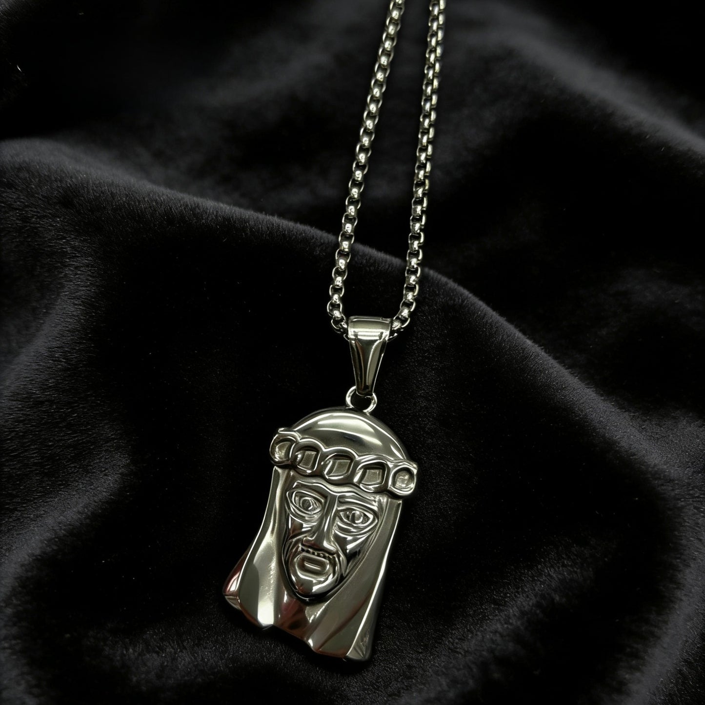 Men's Ethnic Style Quadrilateral Pendant Featuring Titanium Steel With PVD Coated Gold Plating And Artificial Pearl Inlay