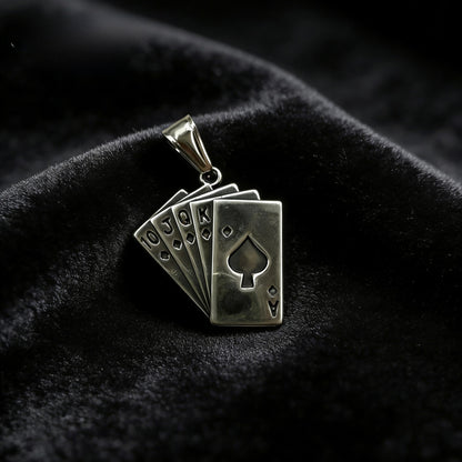 Vintage Style Men's Quadrilateral Pendant In Steel Color, Made Of Titanium Steel With PVD Coated Gold Plating Process