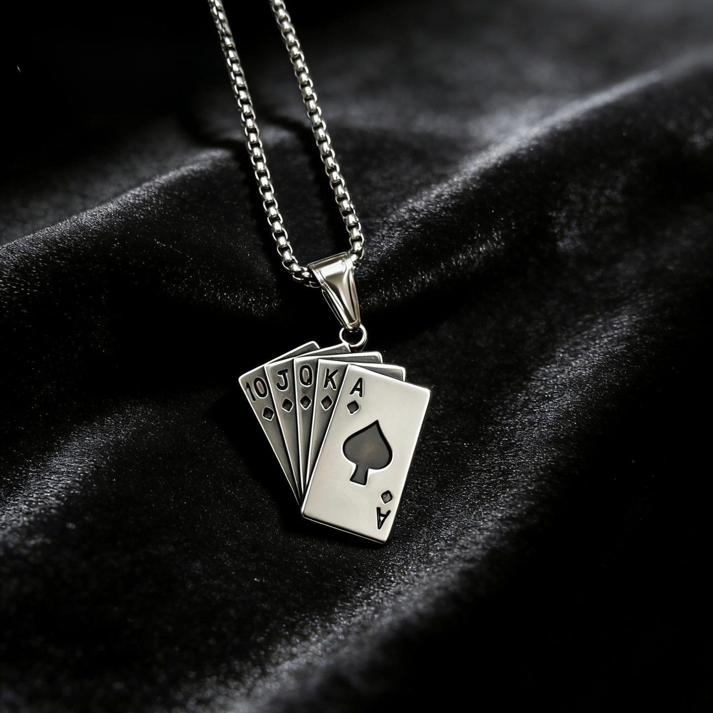 Vintage Style Men's Quadrilateral Pendant In Steel Color, Made Of Titanium Steel With PVD Coated Gold Plating Process