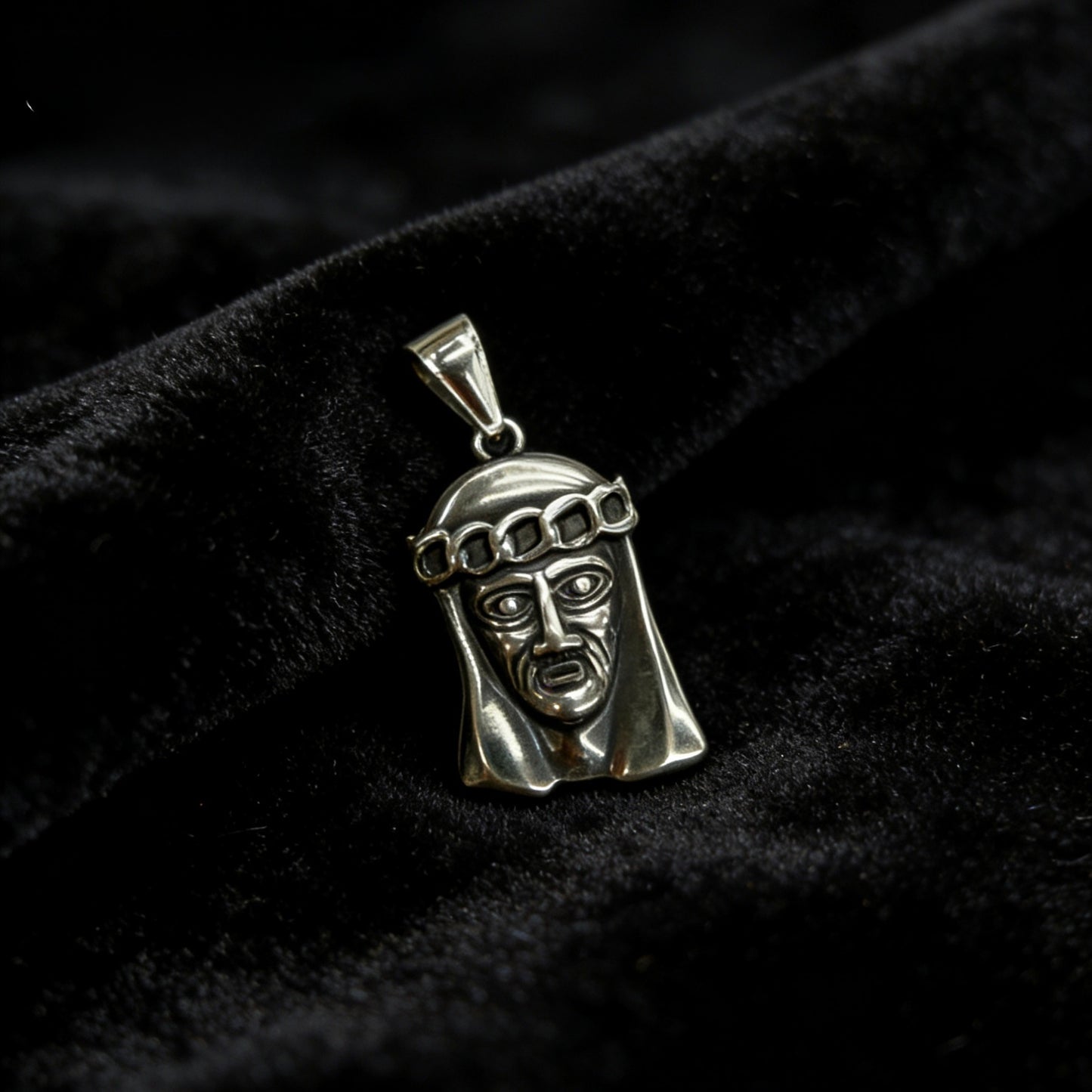Men's Ethnic Style Quadrilateral Pendant Featuring Titanium Steel With PVD Coated Gold Plating And Artificial Pearl Inlay