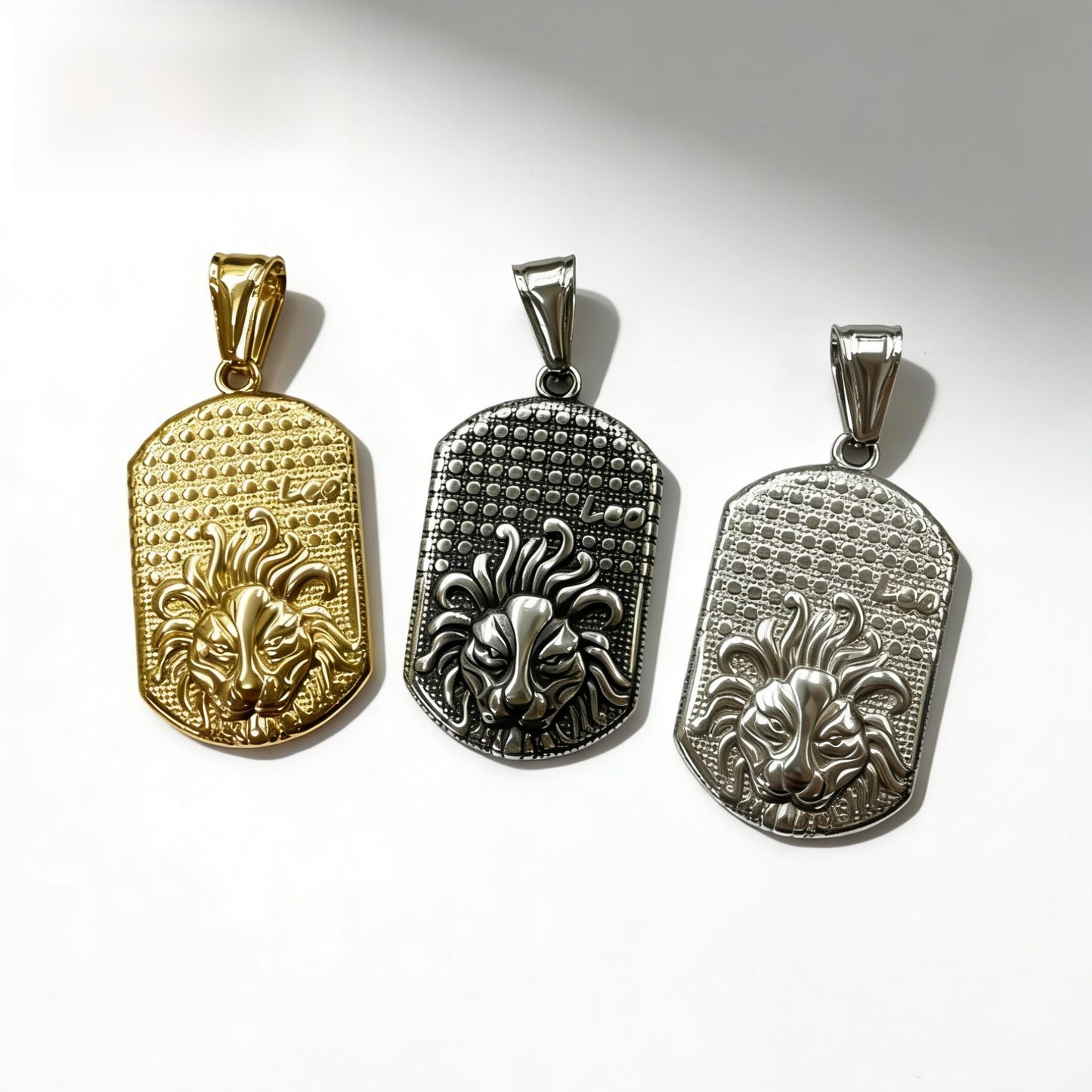 Men's Ethnic Style Quadrilateral Pendant Featuring PVD Coated Gold Plated Titanium Steel And Artificial Pearl Inlay
