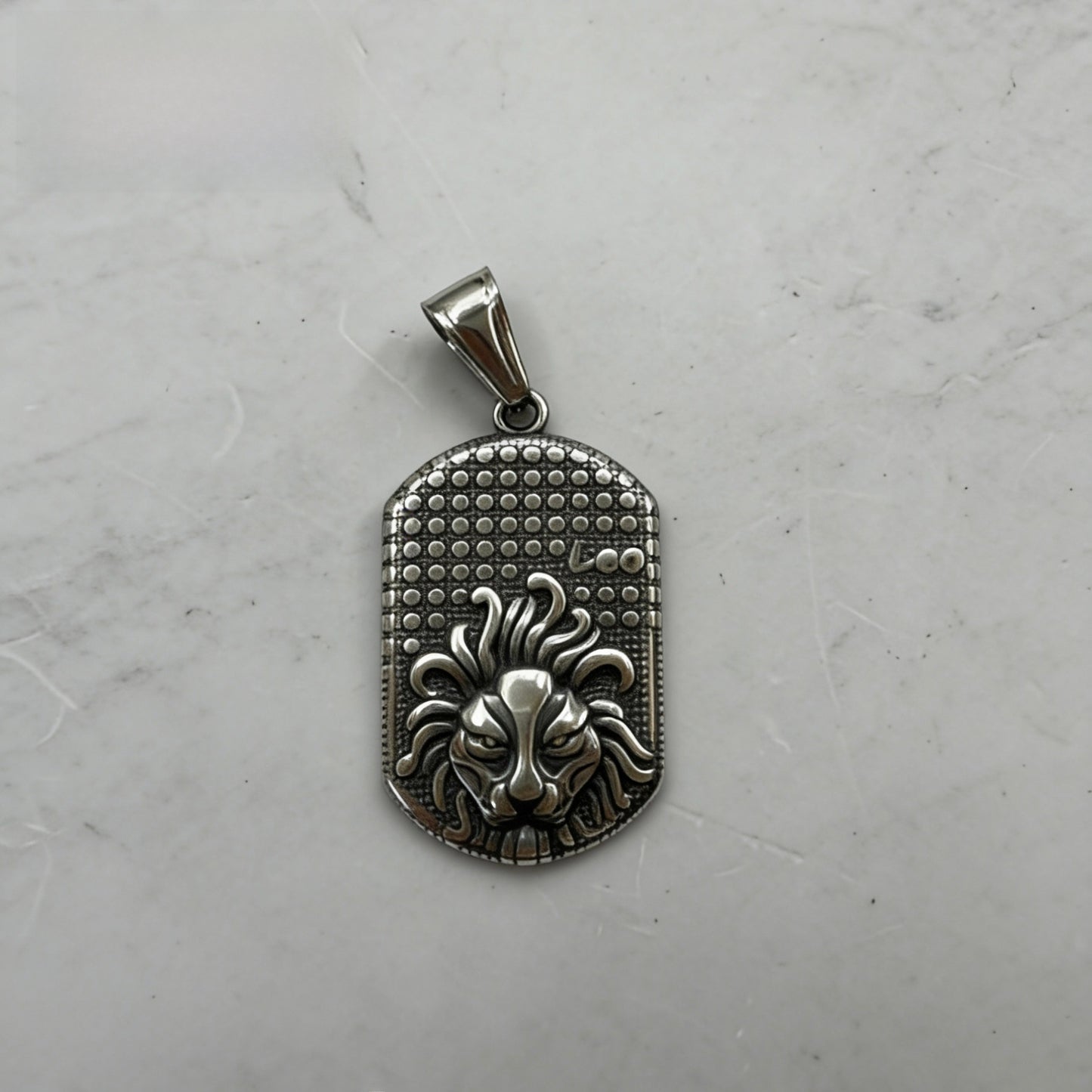 Men's Ethnic Style Quadrilateral Pendant Featuring PVD Coated Gold Plated Titanium Steel And Artificial Pearl Inlay