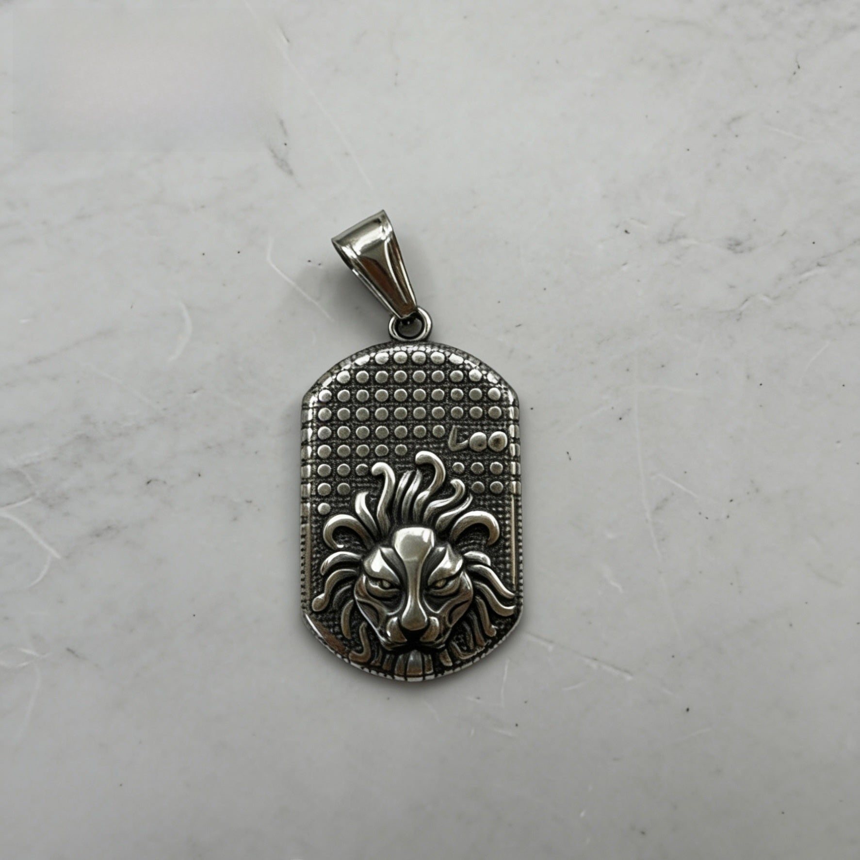 Men's Ethnic Style Quadrilateral Pendant Featuring PVD Coated Gold Plated Titanium Steel And Artificial Pearl Inlay