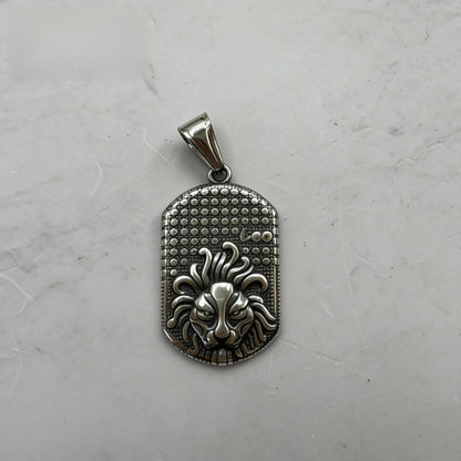 Men's Ethnic Style Quadrilateral Pendant Featuring PVD Coated Gold Plated Titanium Steel And Artificial Pearl Inlay