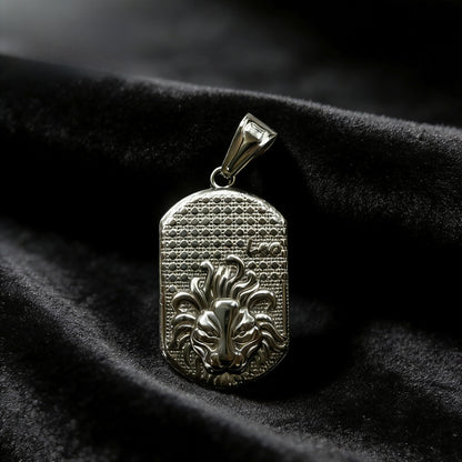 Men's Ethnic Style Quadrilateral Pendant Featuring PVD Coated Gold Plated Titanium Steel And Artificial Pearl Inlay