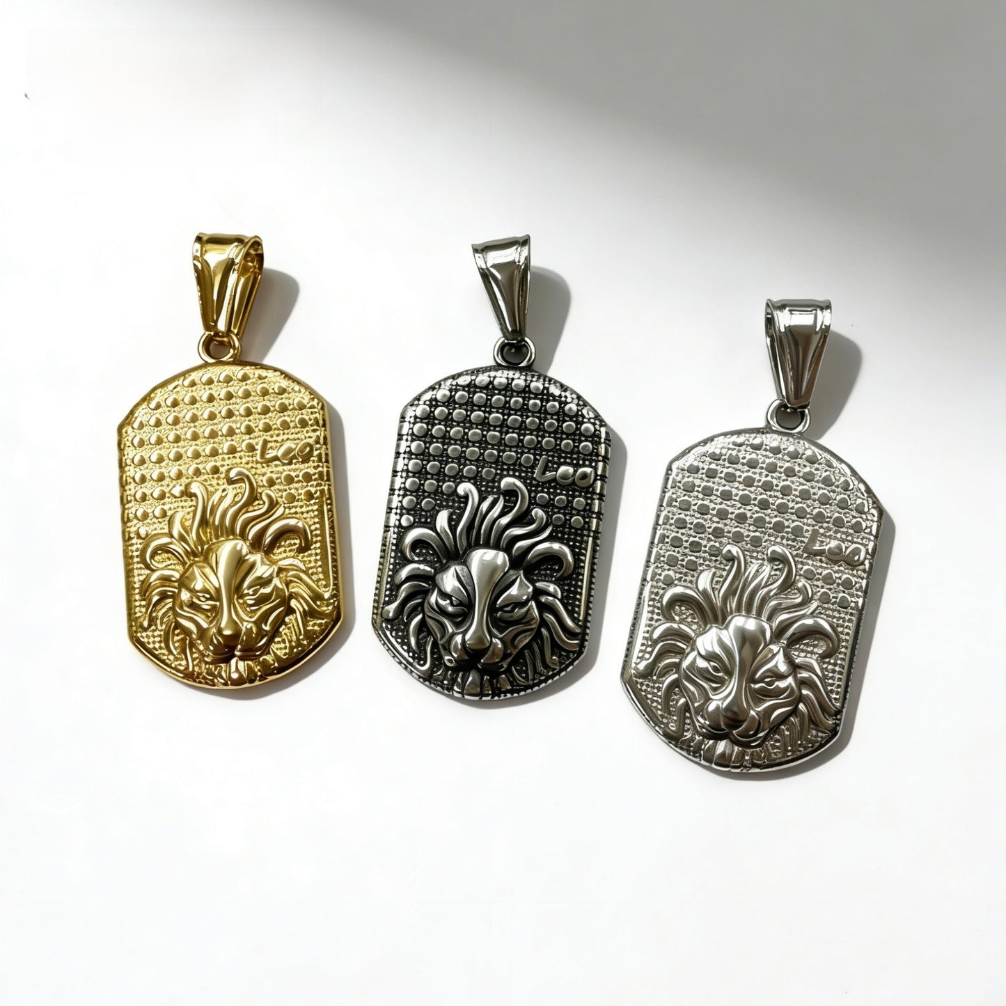 Men's Ethnic Style Quadrilateral Pendant Featuring PVD Coated Gold Plated Titanium Steel And Artificial Pearl Inlay