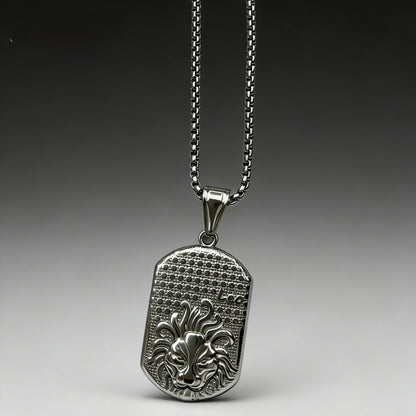 Men's Ethnic Style Quadrilateral Pendant Featuring PVD Coated Gold Plated Titanium Steel And Artificial Pearl Inlay