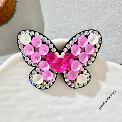 Original Design Butterfly BB Clips Hairpin For Women With Rhinestones In Colour