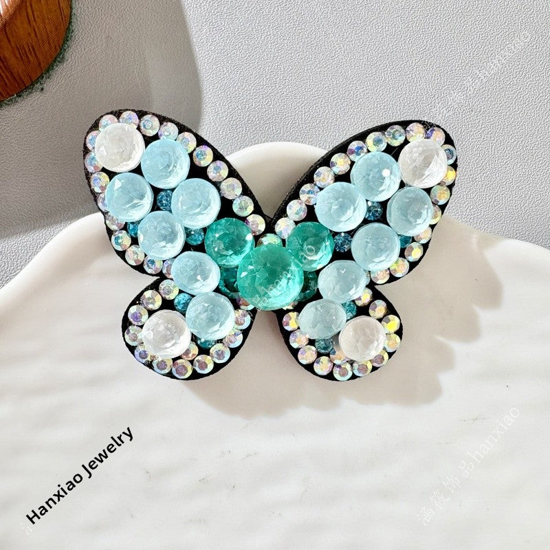 Original Design Butterfly BB Clips Hairpin For Women With Rhinestones In Colour
