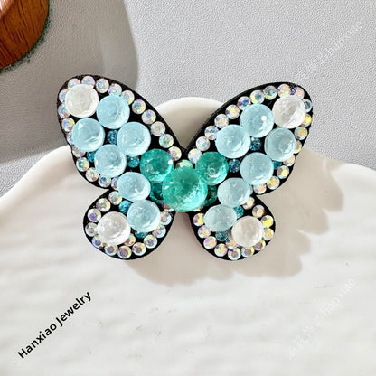 Original Design Butterfly BB Clips Hairpin For Women With Rhinestones In Colour