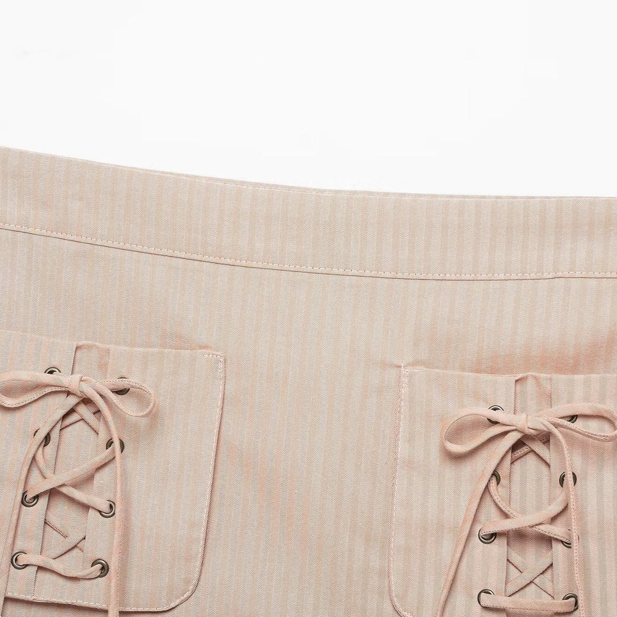 Streetwear Stripe Skirt In Polyester For Autumn Featuring Printing Craftsmanship