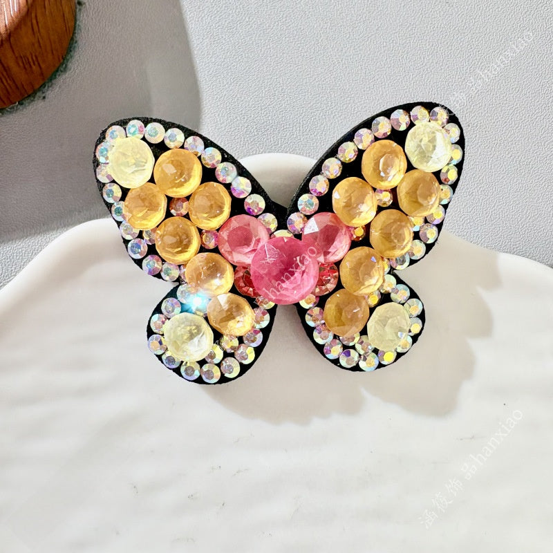 Original Design Butterfly BB Clips Hairpin For Women With Rhinestones In Colour