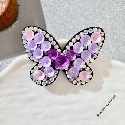Original Design Butterfly BB Clips Hairpin For Women With Rhinestones In Colour